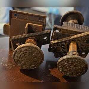 Antique Cast Iron Latches, Set Of 2